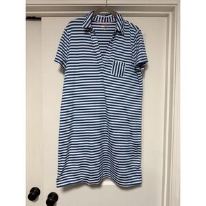 Lilly Pulitzer, Dune UPF 50+ Short Sleeve Dress, Barton Blue St. Tropez, Large